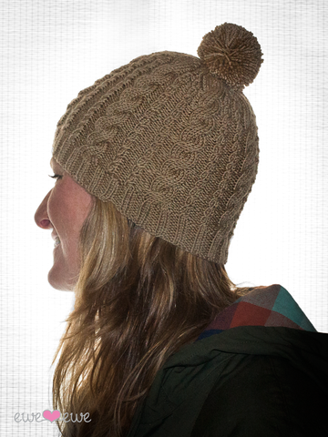 Downhill Diva Ski Cap PDF Cable Beanie Knitting Pattern