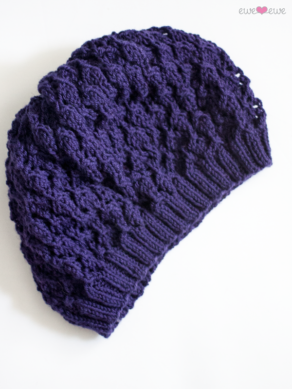 Stargazer Slouch PDF Lace Hat Knitting Pattern