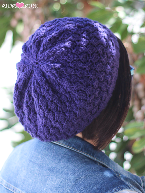 Stargazer Slouch PDF Lace Hat Knitting Pattern
