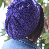 Stargazer Slouch PDF Lace Hat Knitting Pattern