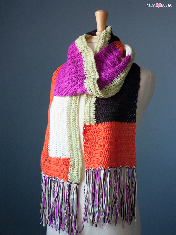 Anthologie PDF Log Cabin Crochet Scarf Pattern