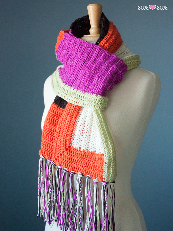 Anthologie PDF Log Cabin Crochet Scarf Pattern