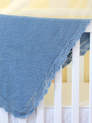 Bibbidi Bobbidi Blanket PDF Lace Edge Baby Shawl Knitting Pattern