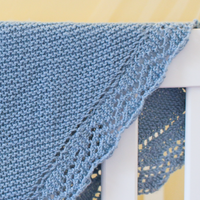 Bibbidi Bobbidi Blanket PDF Lace Edge Baby Shawl Knitting Pattern