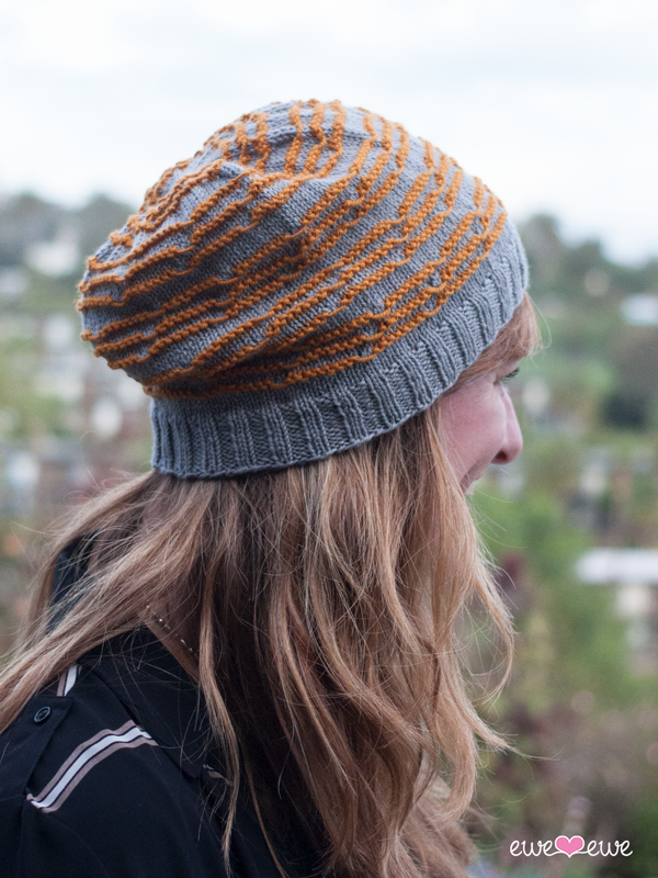 Doodle Stitch Beanie PDF Hat Knitting Pattern