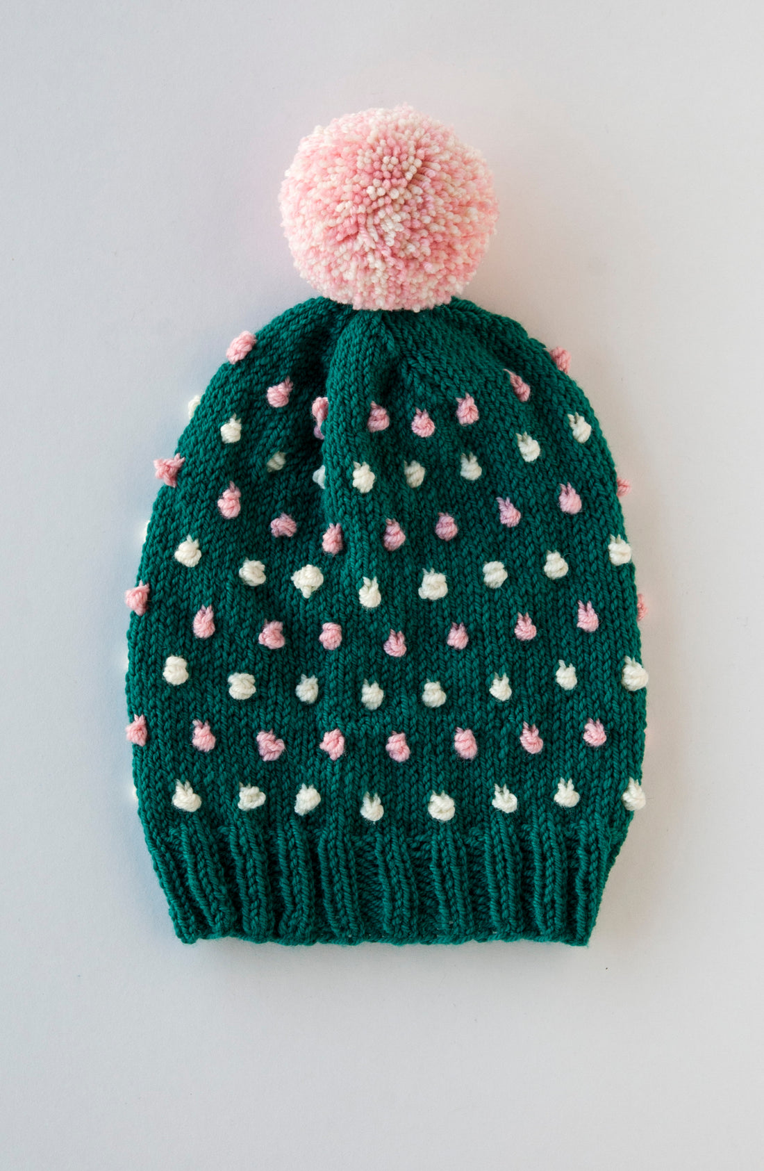 Pop Rox Slouch Hat with Bobbles PDF Knitting Pattern