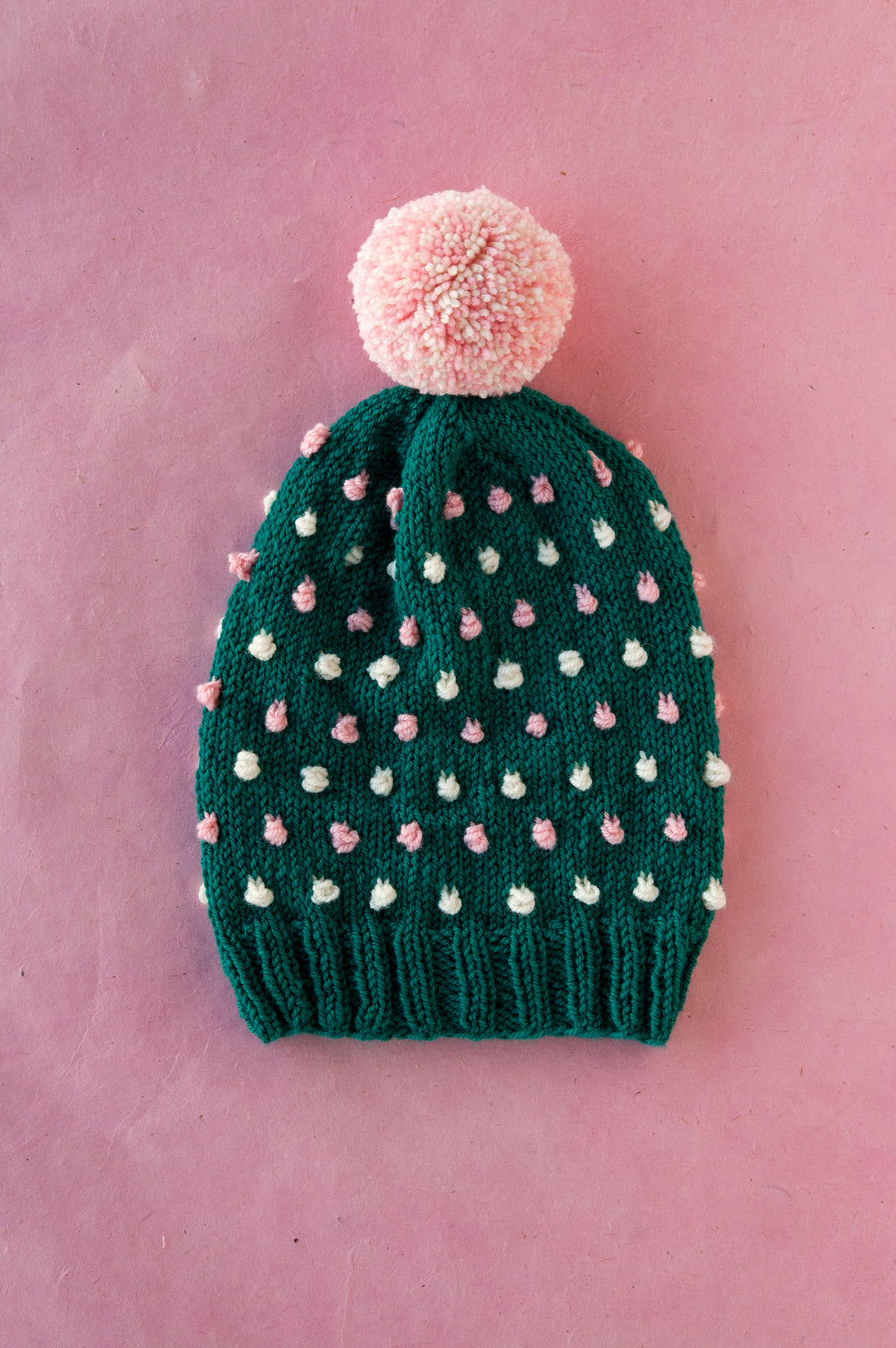 Pop Rox Slouch Hat with Bobbles PDF Knitting Pattern