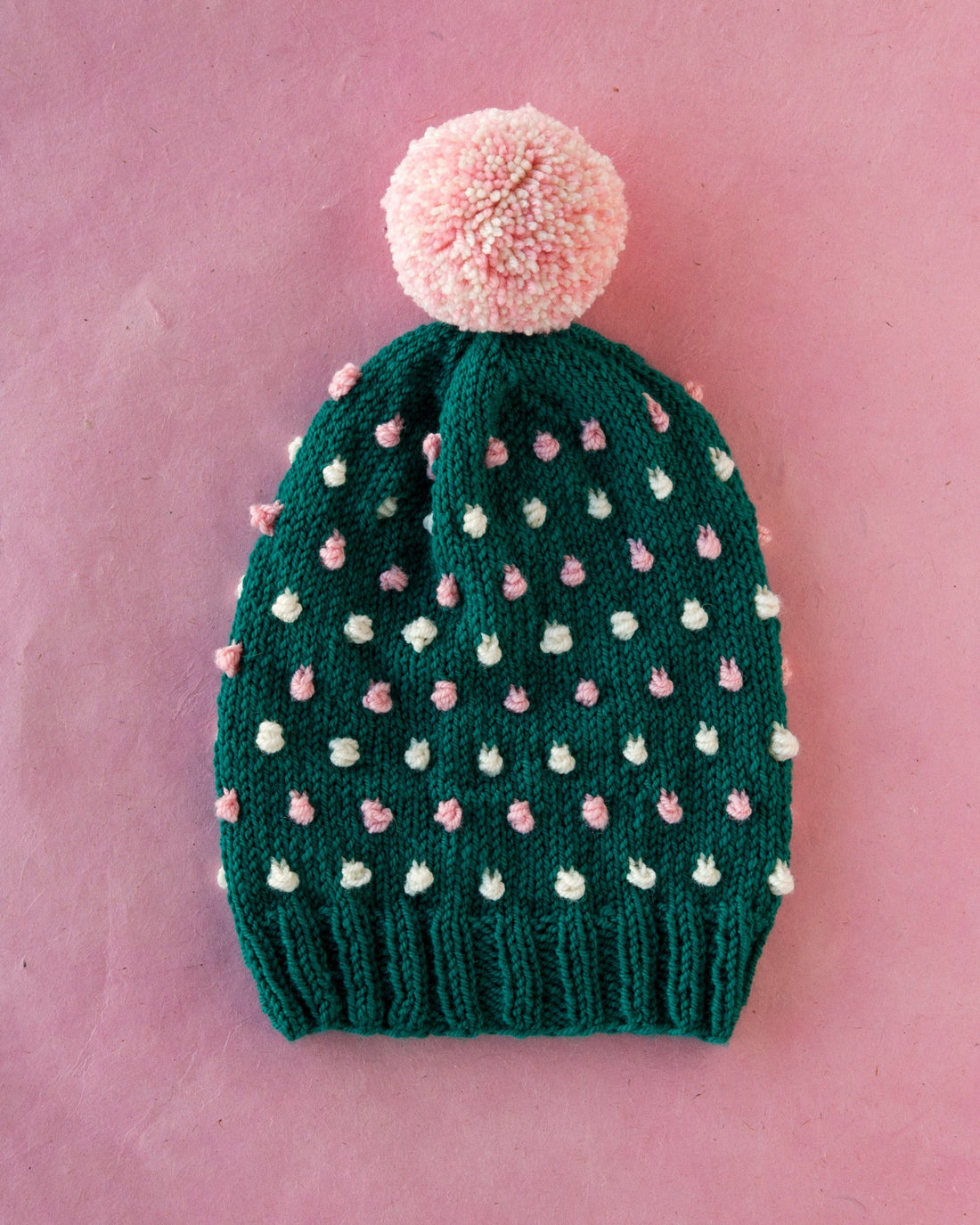 Pop Rox Slouch Hat with Bobbles PDF Knitting Pattern