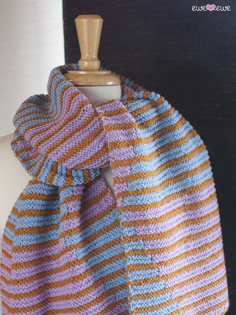 Split Complement PDF Scarf and Shawl Knitting Pattern