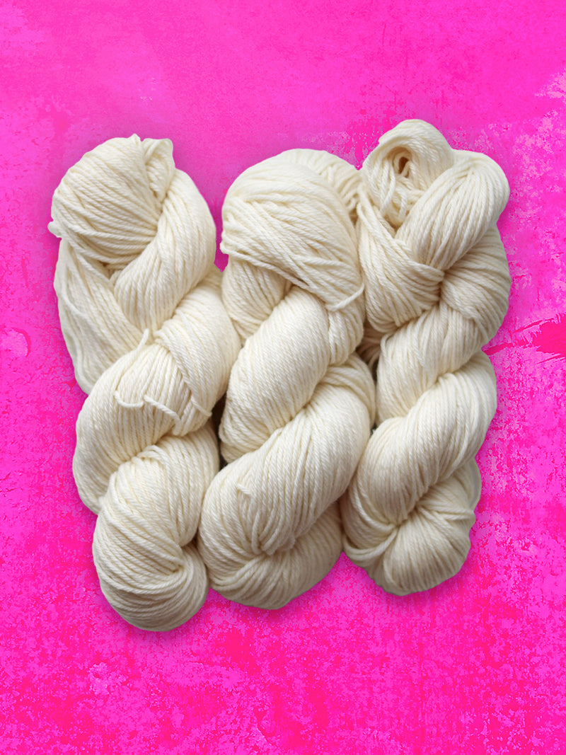 Undyed 60% Extrafine Merino Wool Yarn + 40% Flamed Cotton (Gospel
