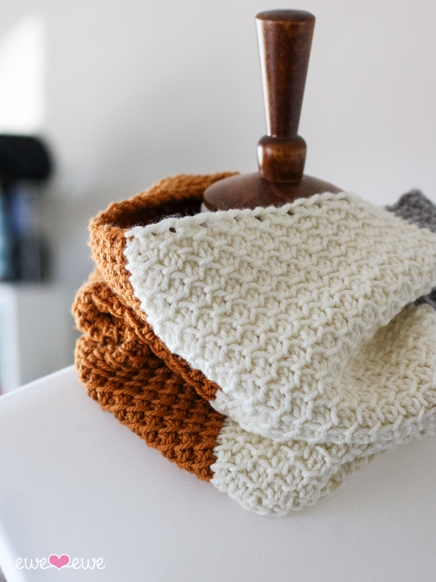 Simple Seed Tunisian Crochet PDF Cowl Pattern – Ewe Ewe Yarns