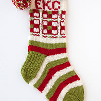 Dashing Through the Plaid PDF Christmas Stocking Knitting Pattern