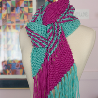 Blue Raspberry Jam PDF Scarf Knitting Pattern