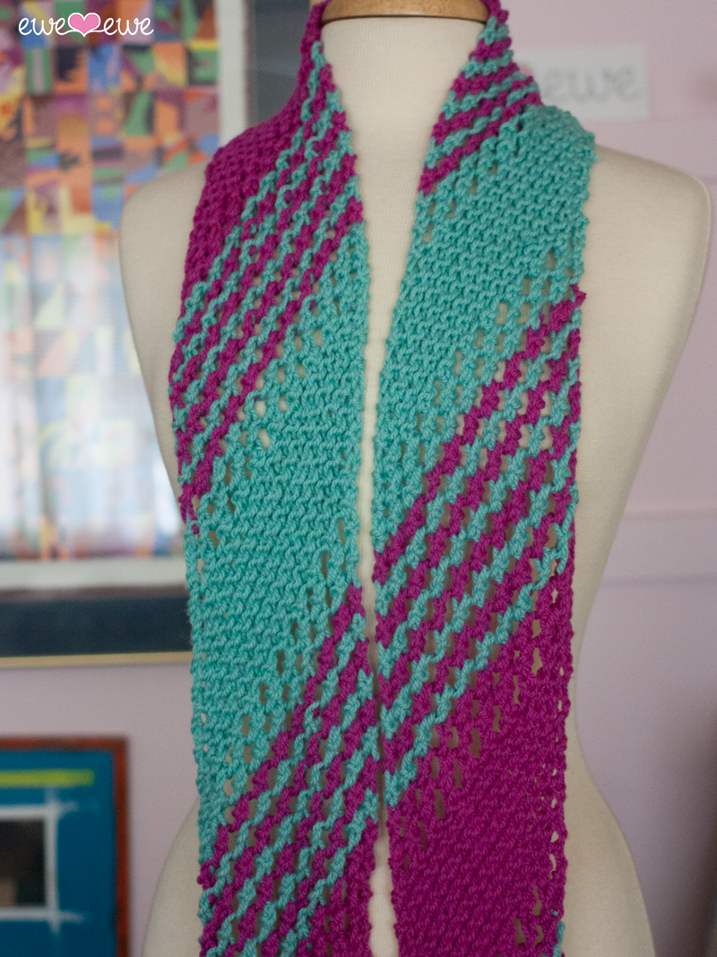 Blue Raspberry Jam PDF Scarf Knitting Pattern