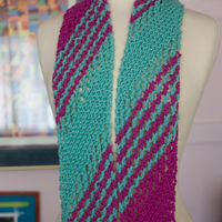 Blue Raspberry Jam PDF Scarf Knitting Pattern