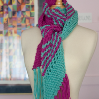 Blue Raspberry Jam PDF Scarf Knitting Pattern