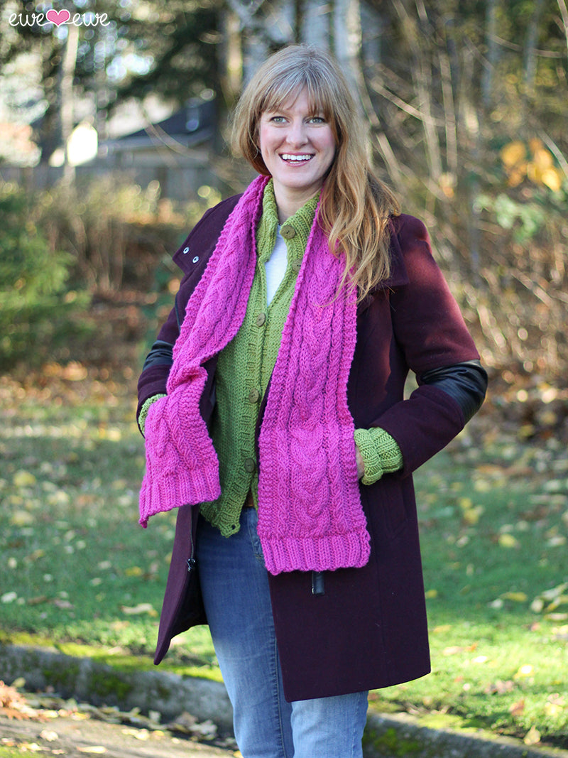 Pretty Pocket Scarf PDF Knitting Pattern