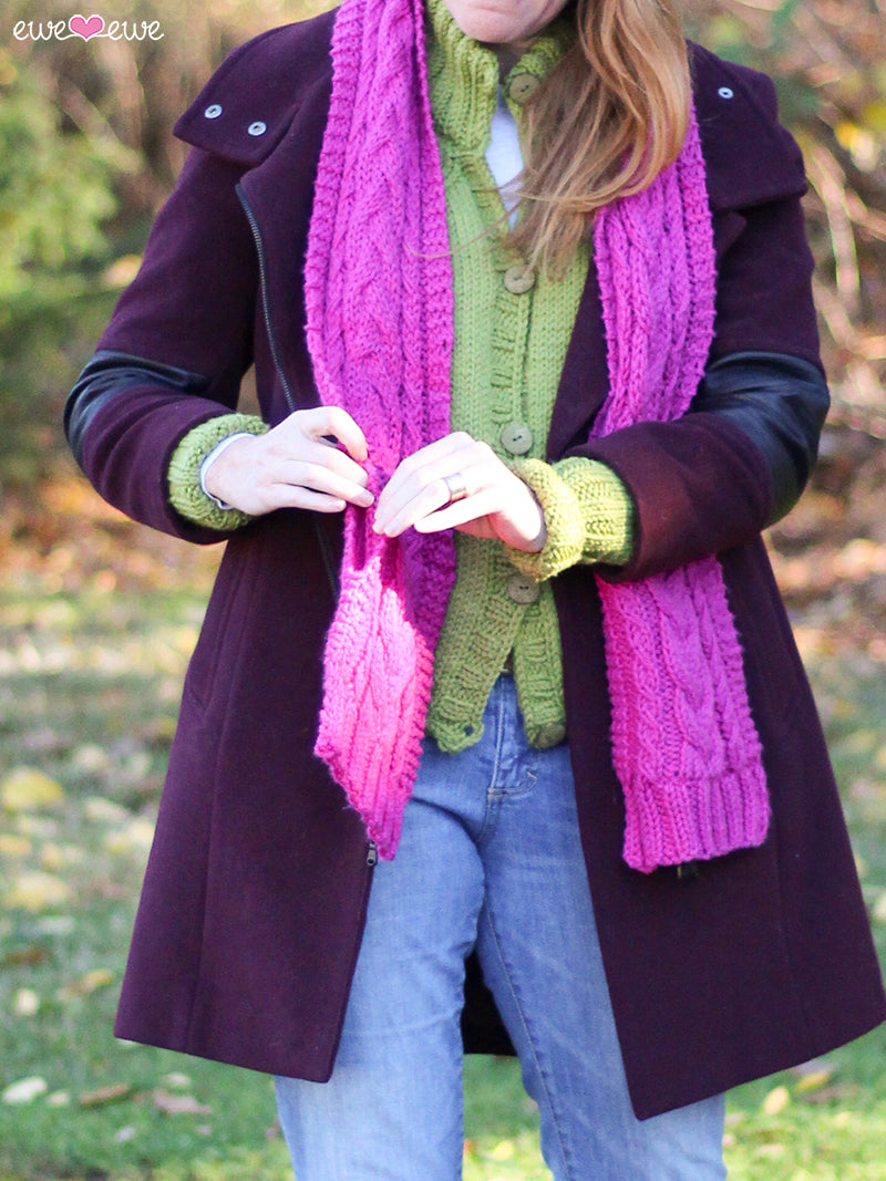 Pretty Pocket Scarf PDF Knitting Pattern