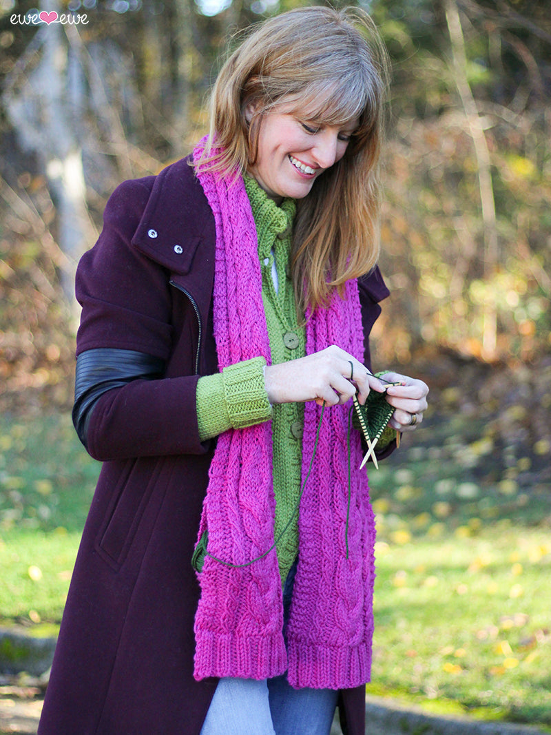 Pretty Pocket Scarf PDF Knitting Pattern