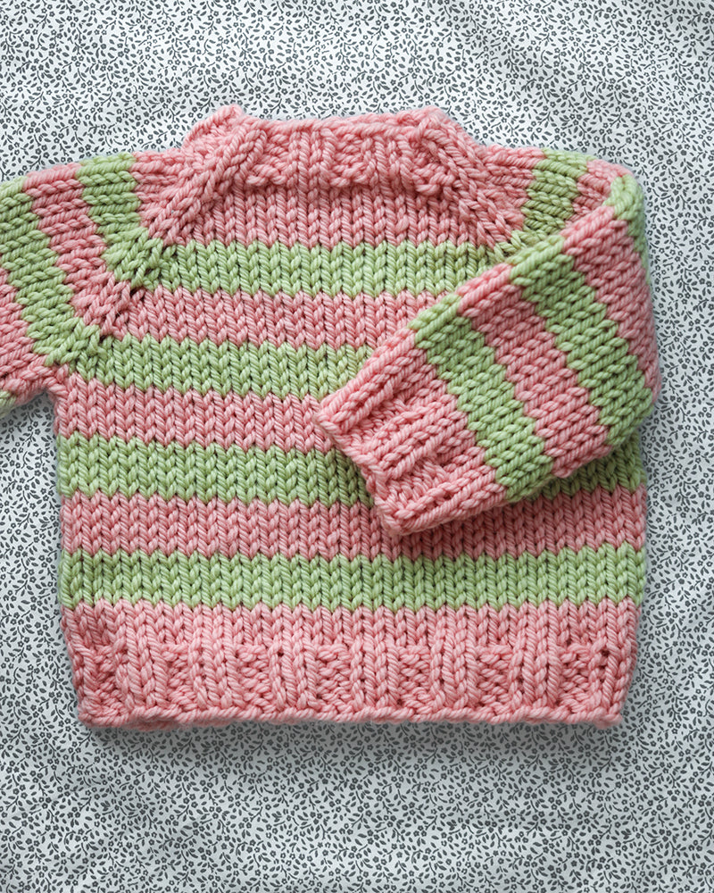 Sweet Dreaminess PDF Top-Down Raglan Baby Sweater Knitting Pattern