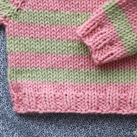 Sweet Dreaminess PDF Top-Down Raglan Baby Sweater Knitting Pattern