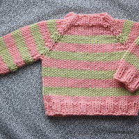 Sweet Dreaminess PDF Top-Down Raglan Baby Sweater Knitting Pattern