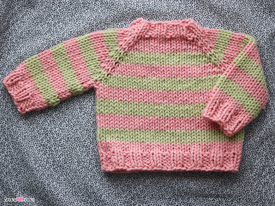 Sweet Dreaminess PDF Top-Down Raglan Baby Sweater Knitting Pattern