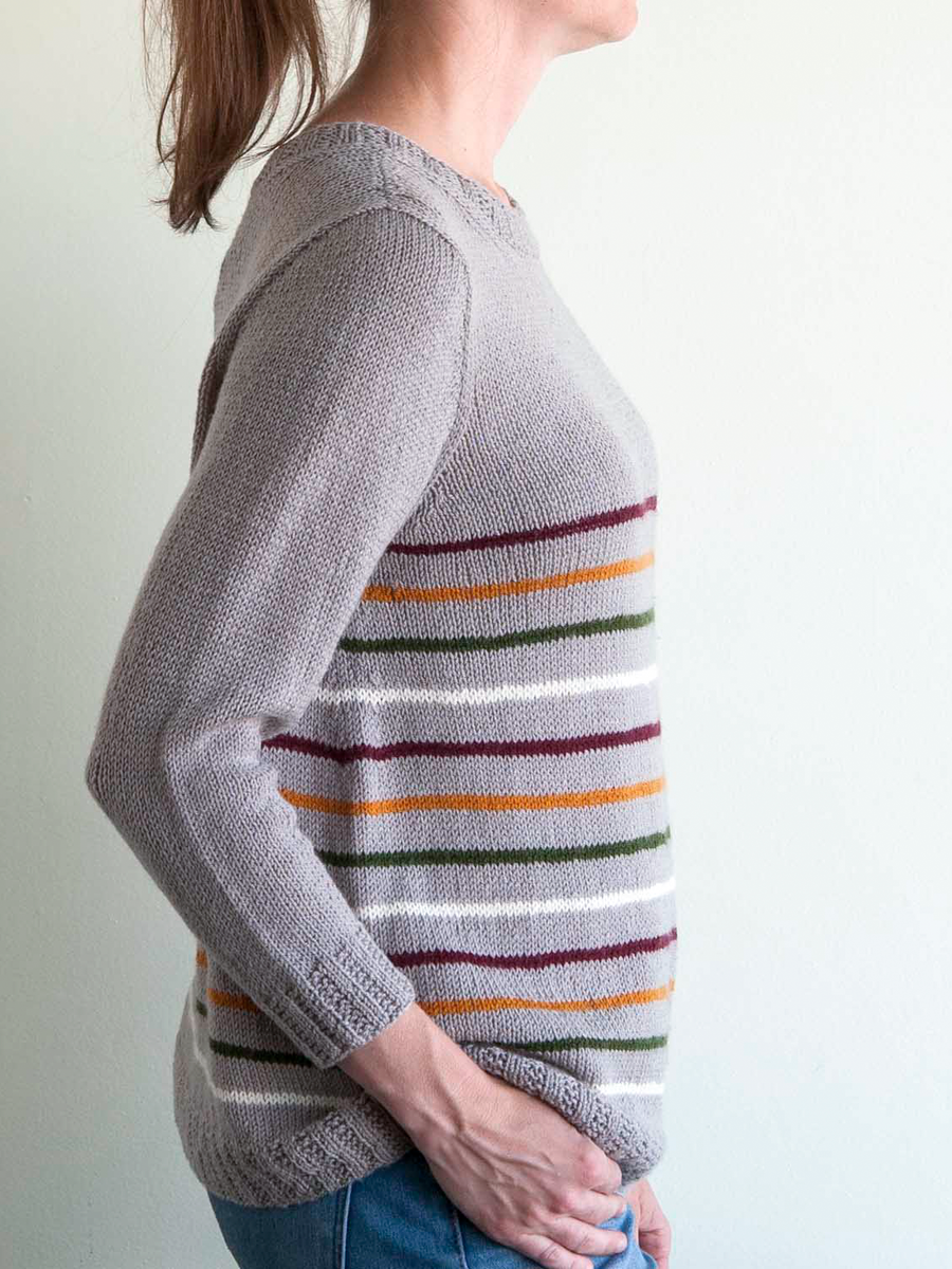 Fluffy Stripe Sweater PDF Knitting Pattern
