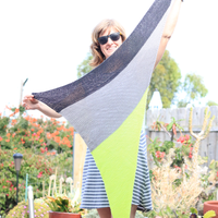 Neonpolitan PDF Easy Striped Shawl Knitting Pattern