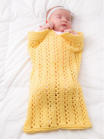 Sweet Pea Snuggler PDF Lace Baby Cocoon Knitting Pattern