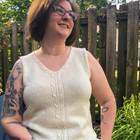 Cable Divide PDF Fingering Weight Tank Top Knitting Pattern
