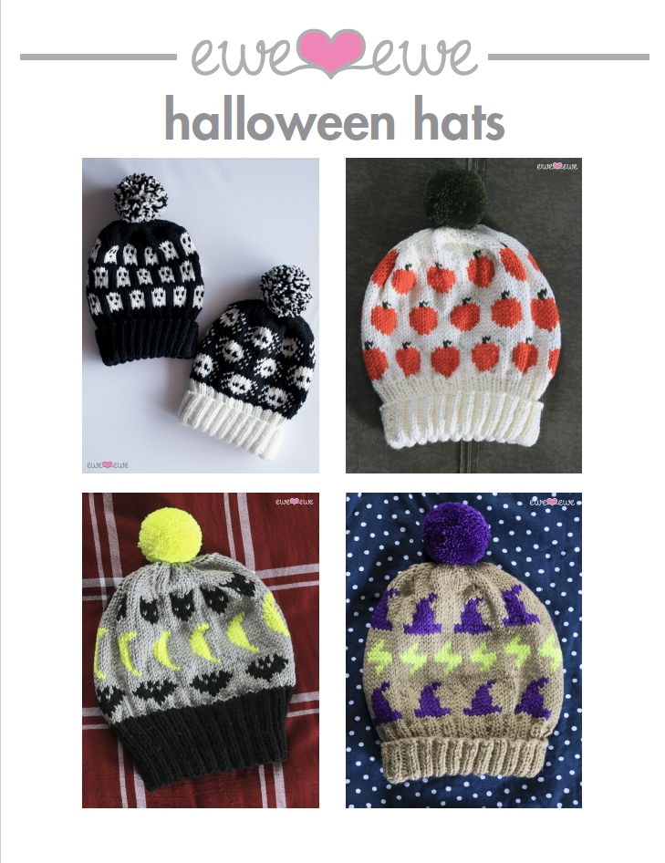 Halloween Hats PDF Knitting Pattern eBook