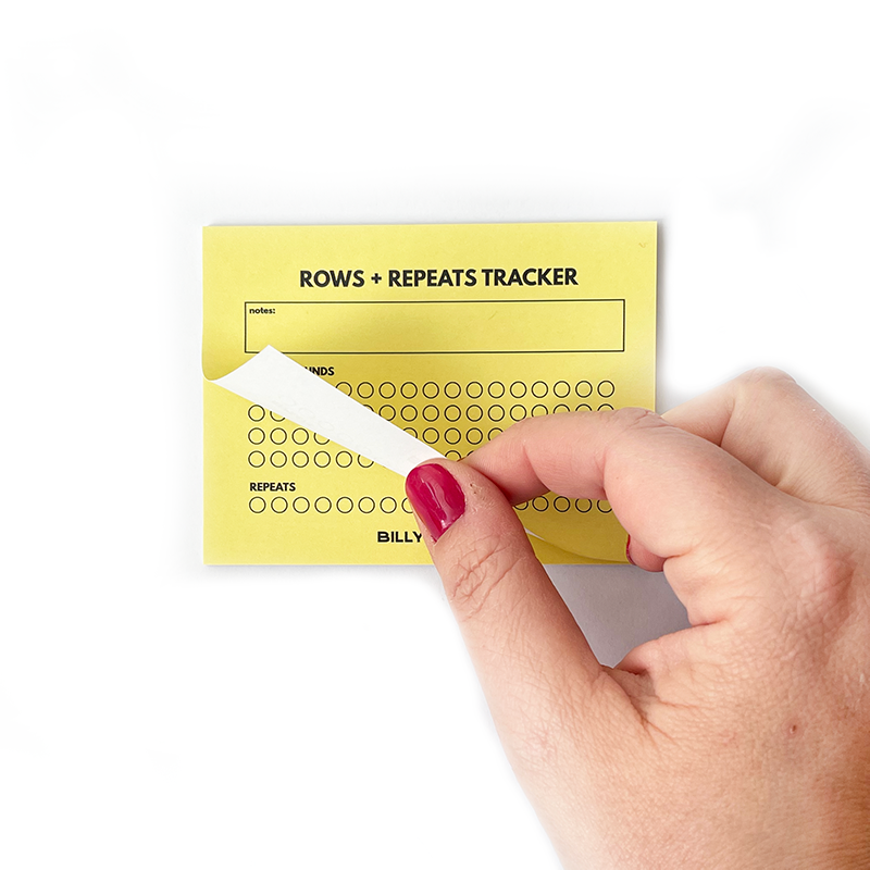 Rows + Repeats Tracker Sticky Notes for Knitting and Crochet Patterns