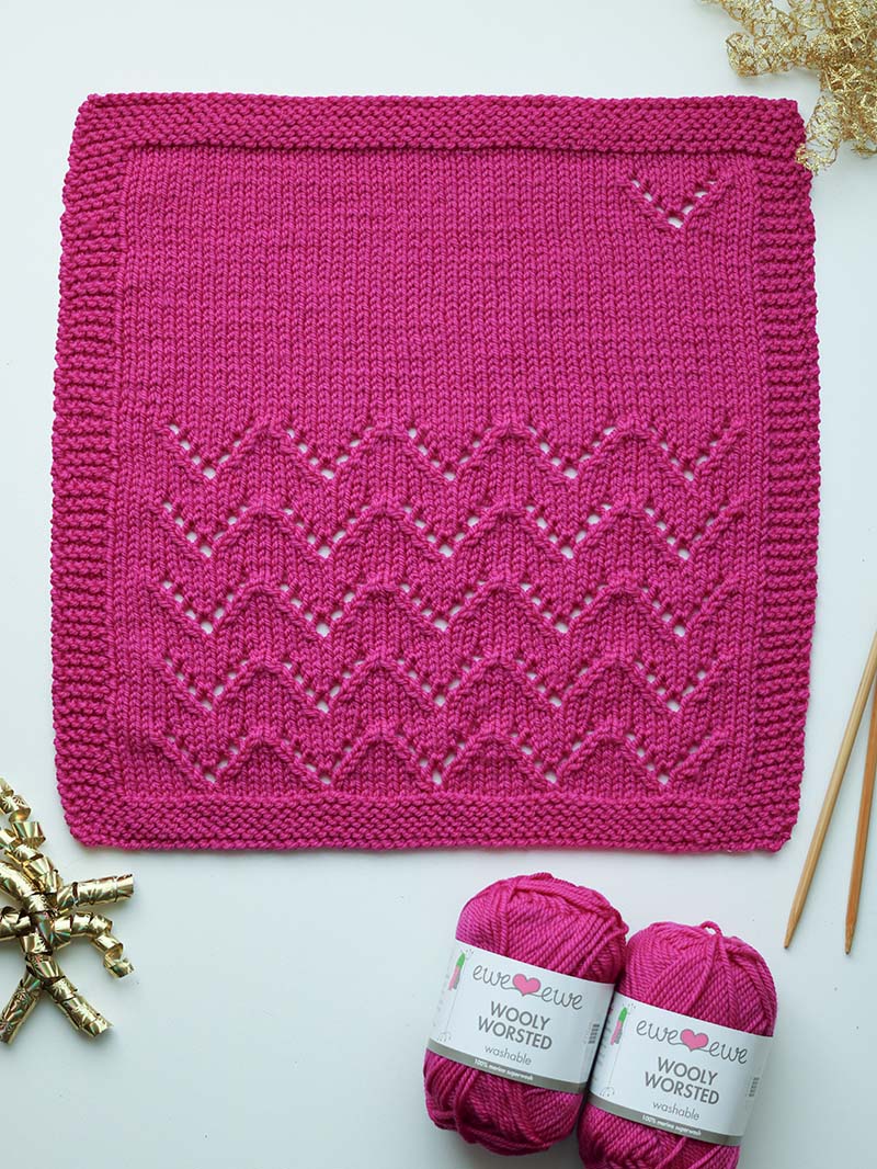 Celebration Blanket – Block 3: Waving Hello FREE Knitting Pattern PDF