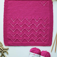 Celebration Blanket – Block 3: Waving Hello FREE Knitting Pattern PDF
