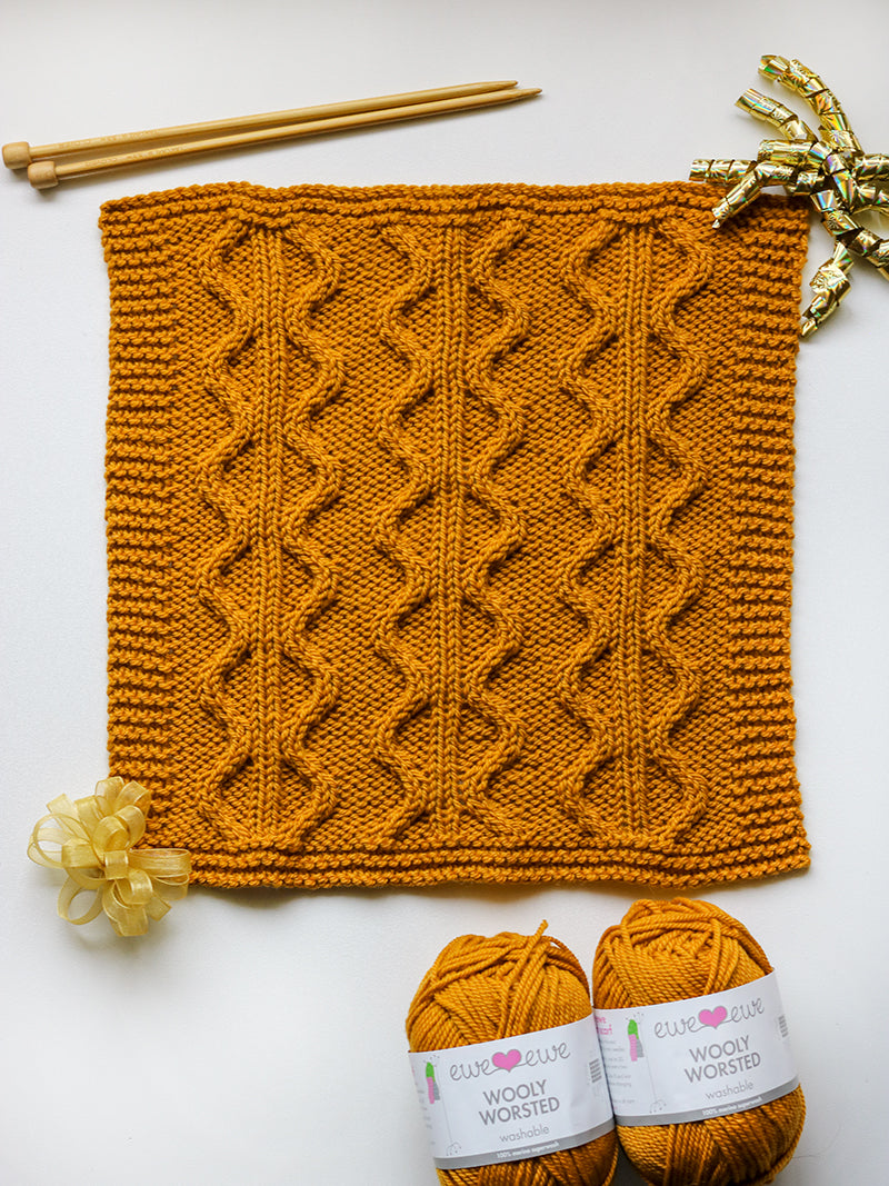 Celebration Blanket – Block 9: Meandering Pathways FREE Knitting Pattern PDF