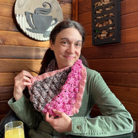 Self Love Cowl PDF Puff Stitch Marled Infinity Scarf Knitting Pattern