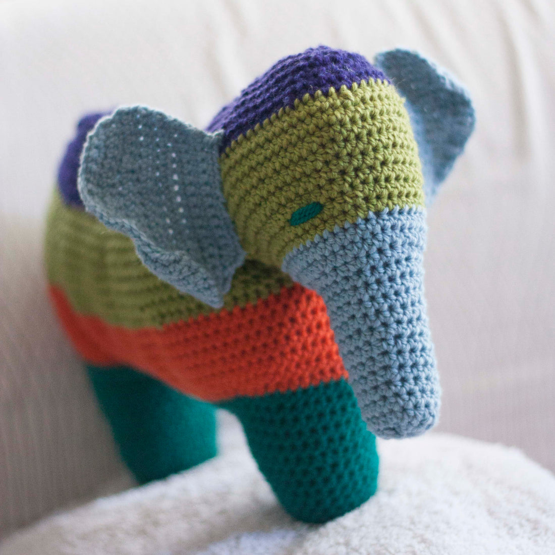 Patches the Elephant PDF Amigurumi Animal Crochet Pattern