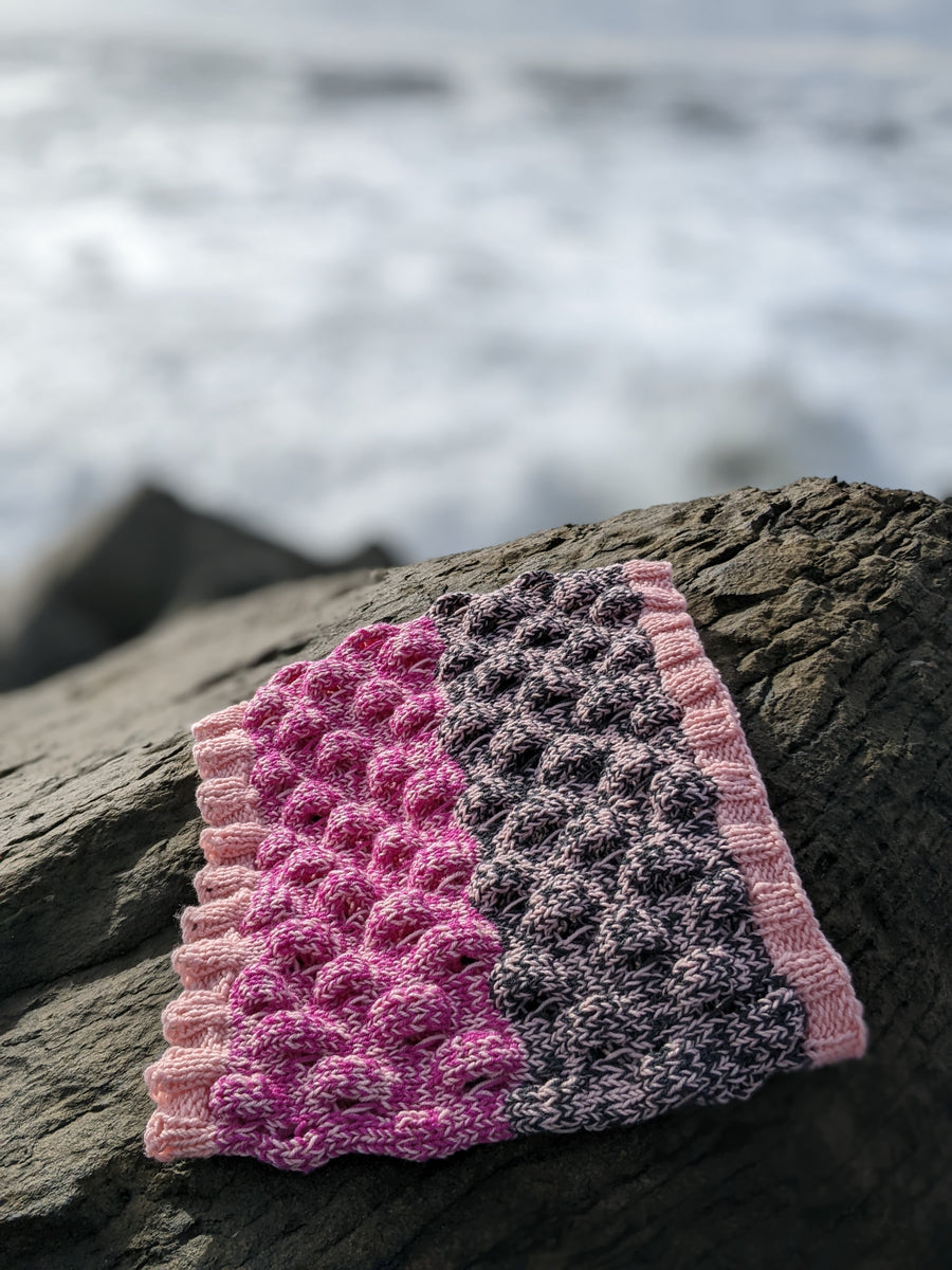 Self Love Cowl PDF Puff Stitch Marled Infinity Scarf Knitting Pattern