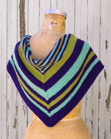 Saturday Stripes Shawl PDF Knitting Pattern