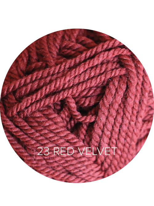 2a. Vermilion Red - 3 ply Worsted 100% Domestic Wool