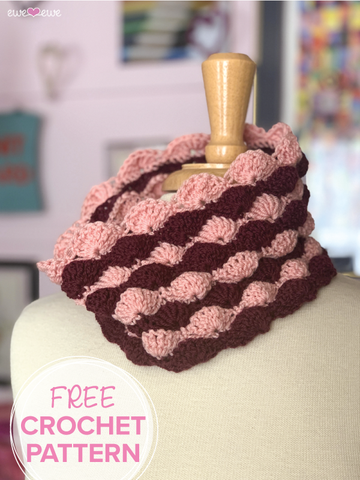 Don't Be Shellfish PDF Crochet Shell Stitch Cowl FREE Pattern