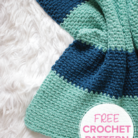 Hayden Color Block Crochet Baby Blanket FREE Pattern