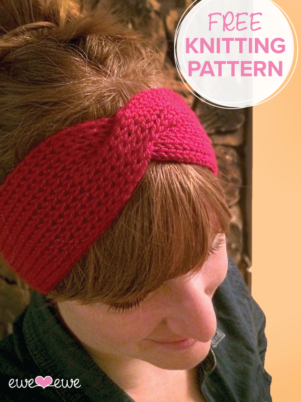 Hot Mess Headband FREE Knitting Pattern PDF