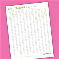 Knitting and Crochet Habit Tracker FREE Printable