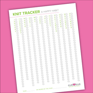 Knitting Habit Tracker FREE Printable