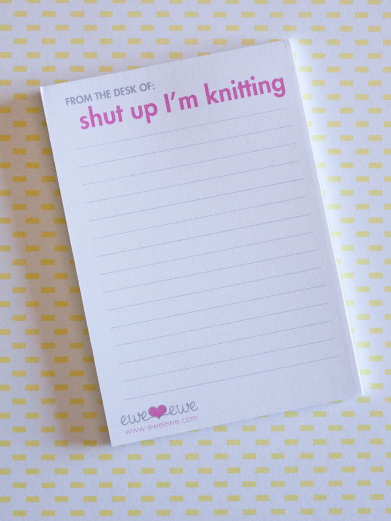 Quotepads: Funny Knitting Notepads