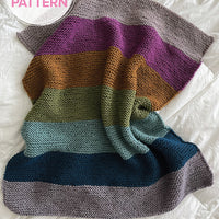 Softly Striped Baby Blanket FREE Knitting Pattern PDF