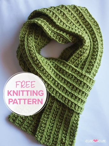 Wainscot Scarf FREE One Row Knitting Pattern